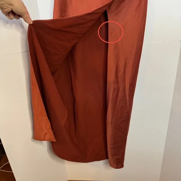 BHLDN Dylan One-Shoulder Satin Side-Slit Gown - Picture 10 of 16